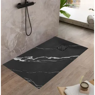 Rea BRODZIK MAGNUM CARRARA BLACK 90x90 REA-K7008