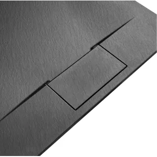 Rea BRODZIK BAZALT LONG BLACK 90x120 + SYFON REA-K3904