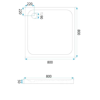 Rea BRODZIK BELMOND WHITE 90x90 REA-K4371