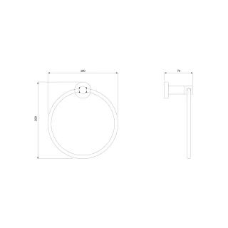 Omnires MODERN PROJECT reling na ręcznik, chrom połysk MP60230CR