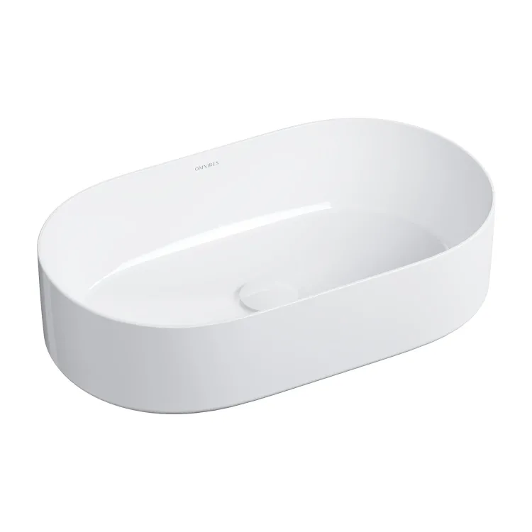 Omnires MESA ceramiczna umywalka nablatowa, 53 x 32 cm, biały połysk MESA530BP