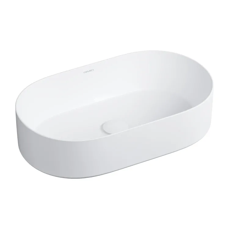 Omnires MESA ceramiczna umywalka nablatowa, 53 x 32 cm, biały mat MESA530BM