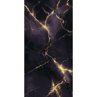 Egen Himmel Violet Super 60x120 cm płytka gresowa czarno fioletowy marmur ze złotymi żyłami rect. (1.44)
