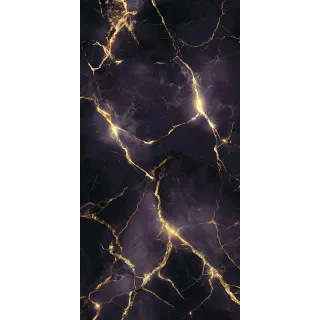 Egen Himmel Violet Super 60x120 cm płytka gresowa czarno fioletowy marmur ze złotymi żyłami rect. (1.44)