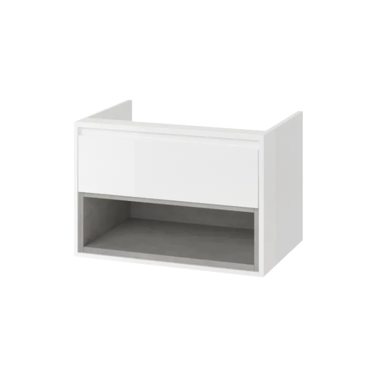 Excellent Tuto szafka wisząca 80 cm podumywalkowa 1 szuflada, biały połysk/beton MLEX.0101.800.WHCO