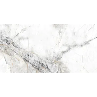 Egen Venus White 60x120 cm płytka gresowa biały marmur z szarym i złotym użyleniem połysk rect. (1.44)