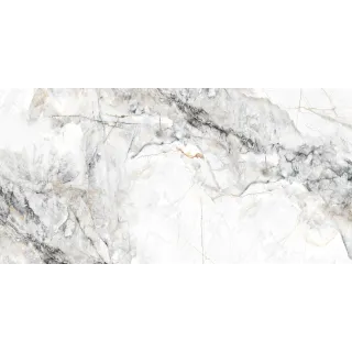 Egen Venus White 60x120 cm płytka gresowa biały marmur z szarym i złotym użyleniem połysk rect. (1.44)