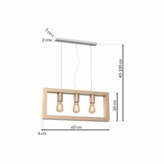 Lampa wisząca MACK 3xE27 MLP5464