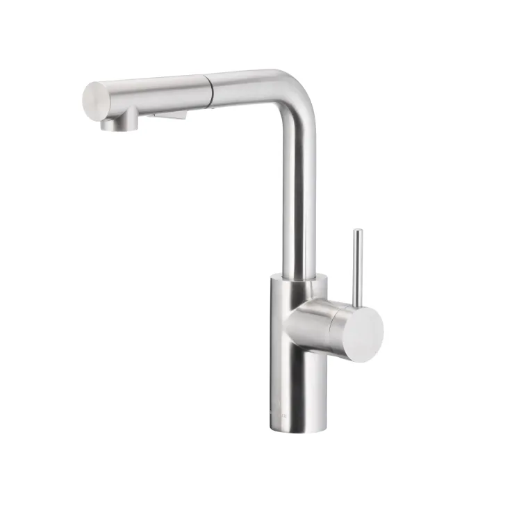 KFA Armatura DUERO BASIC INOX bateria kuchenna z wyciąganą wylewką 6623-110-22