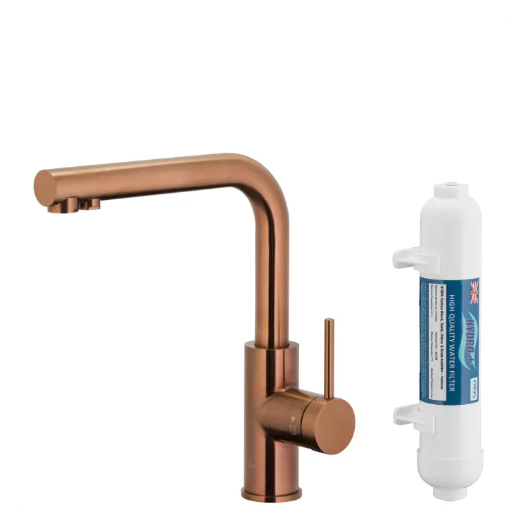 KFA Armatura DUERO PURE BASIC ROSE GOLD bateria kuchenna z filtracją wody 6623-912-34