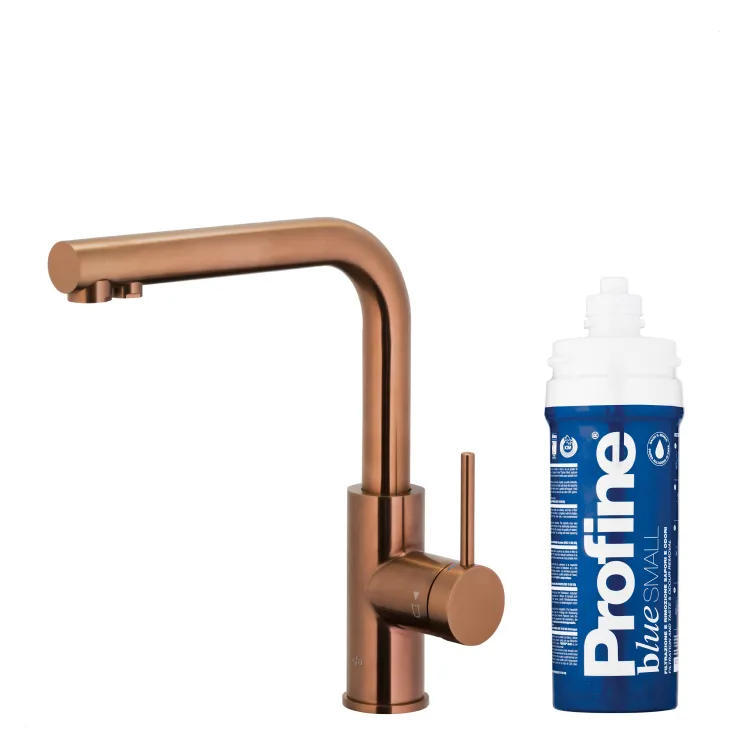 KFA Armatura DUERO PURE BASIC ROSE GOLD bateria kuchenna z filtracją wody 6623-913-34