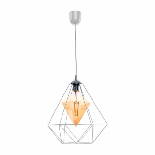 Lampa wisząca ALAMBRE GREY 1xE27 4W żarówka w zestawie...