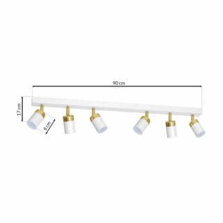 Lampa sufitowa JOKER WHITE/GOLD 6xGU10 MLP6131