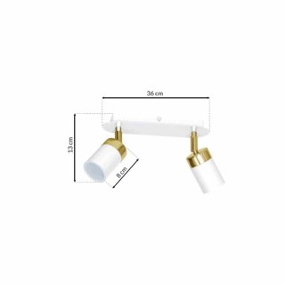 Lampa sufitowa JOKER WHITE/GOLD 2xGU10 MLP6129