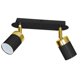 Lampa sufitowa JOKER BLACK/GOLD 2xGU10 MLP6124