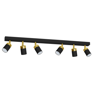 Lampa sufitowa JOKER BLACK/GOLD 6xGU10 MLP6126