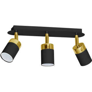 Lampa sufitowa JOKER BLACK/GOLD 3xGU10 MLP6125