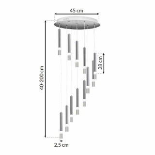 Lampa wisząca ICE 12W LED ML6162