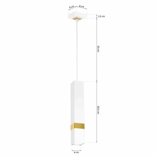 Lampa wisząca VIDAR WHITE/GOLD 1xGU10 MLP6275