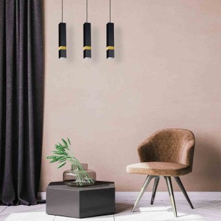 Lampa wisząca VIDAR BLACK/GOLD 3xGU10 MLP6280