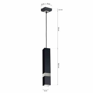 Lampa wisząca VIDAR BLACK/CHROME 1xGU10 MLP6287