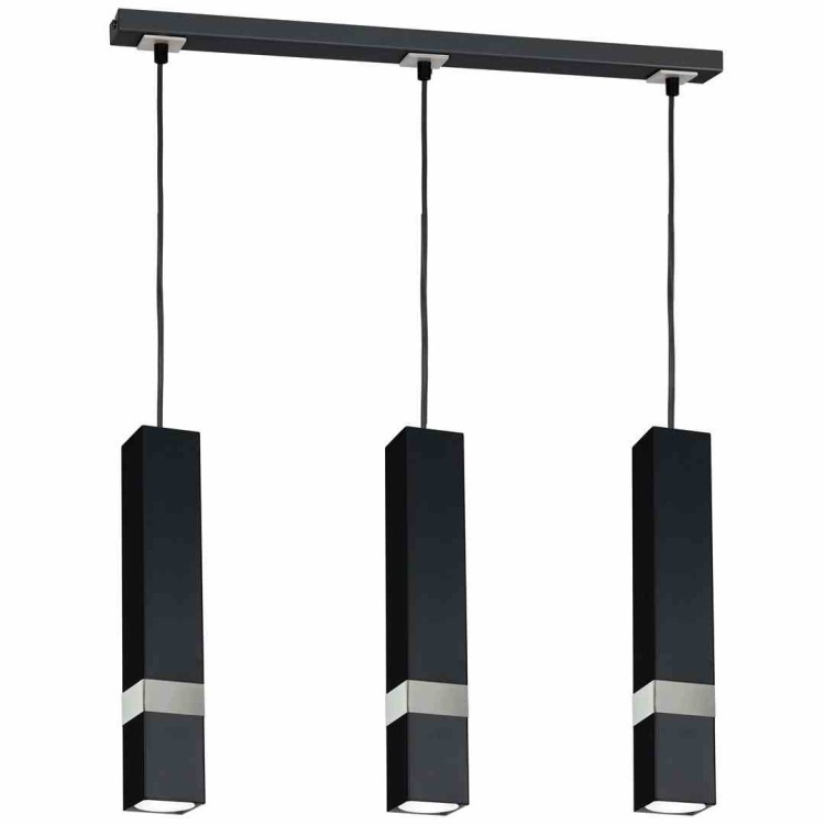 Lampa wisząca VIDAR BLACK/CHROME 3xGU10 MLP6288