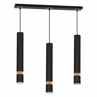 Lampa wisząca JOKER BLACK/WOOD 3xGU10 MLP6306