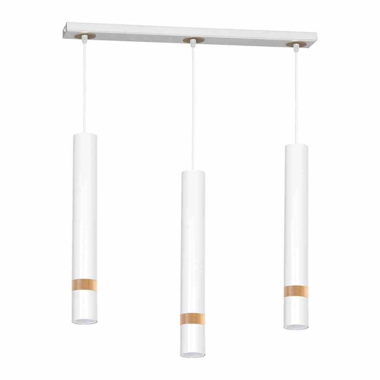 Lampa wisząca JOKER WHITE/WOOD 3xGU10 MLP6302