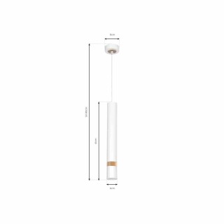 Lampa wisząca JOKER WHITE/WOOD 1xGU10 MLP6301