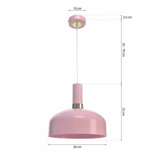 Lampa wisząca MALMO PINK 1xE27 MLP6199