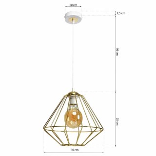 Lampa wisząca LUPO WHITE/GOLD 1xE27 MLP6266