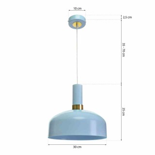 Lampa wisząca MALMO BLUE 1xE27 MLP6201