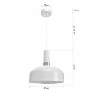 Lampa wisząca MALMO WHITE/CHROME 1xE27 MLP6202