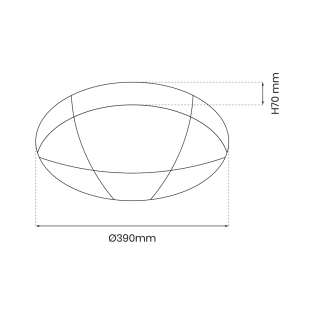 Plafon BOB 24W LED Ø390 mm ML6391