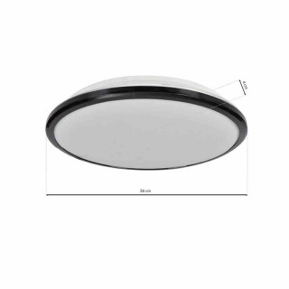 Plafon TERMA BLACK 24W LED IP44 Ø360 mm ML6404