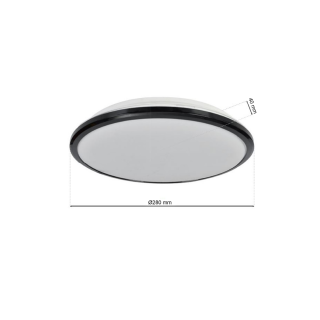 Plafon TERMA BLACK 18W LED IP44 Ø280 mm ML6402