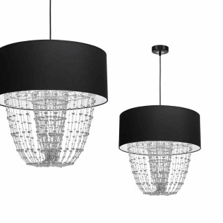 Lampa wisząca ALMERIA BLACK/CHROME 1xE27 MLP6432