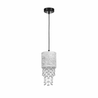 Lampa wisząca ALMERIA SILVER/BLACK 1xE27 MLP6434