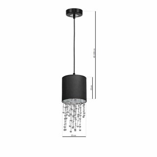 Lampa wisząca ALMERIA BLACK/CHROME 1xE27 MLP6429