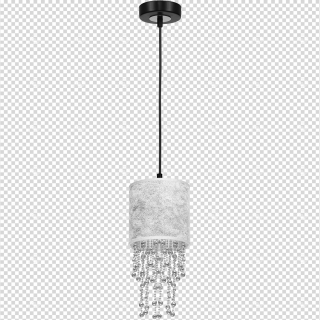 Lampa wisząca ALMERIA SILVER/BLACK 1xE27 MLP6434