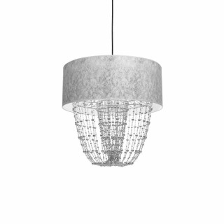 Lampa wisząca ALMERIA SILVER/BLACK 1xE27 MLP6437