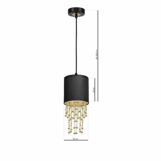 Lampa wisząca ALMERIA BLACK/GOLD 1xE27 MLP6439