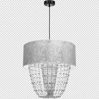 Lampa wisząca ALMERIA SILVER/BLACK 1xE27 MLP6437