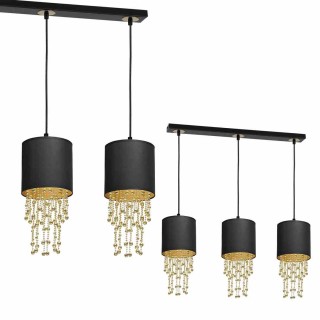 Lampa wisząca ALMERIA BLACK/GOLD 3xE27 MLP64400