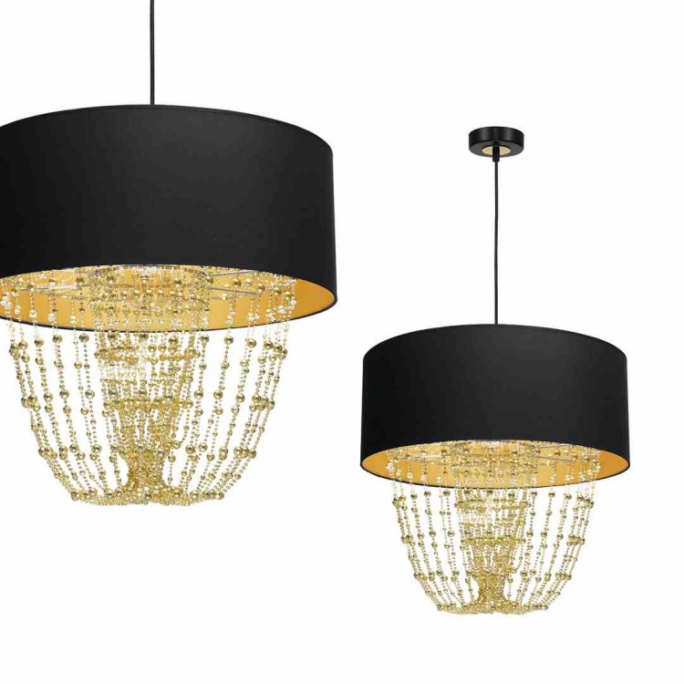 Lampa wisząca ALMERIA BLACK/GOLD 1xE27 MLP6442