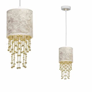 Lampa wisząca ALMERIA WHITE/GOLD 1xE27 MLP6444