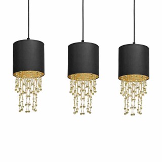 Lampa wisząca ALMERIA BLACK/GOLD 3xE27 MLP64400