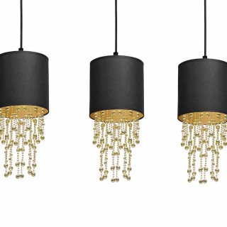 Lampa wisząca ALMERIA BLACK/GOLD 3xE27 MLP64400