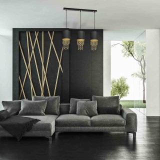 Lampa wisząca ALMERIA BLACK/GOLD 3xE27 MLP64400