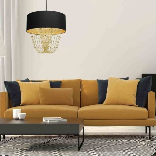 Lampa wisząca ALMERIA BLACK/GOLD 1xE27 MLP6442